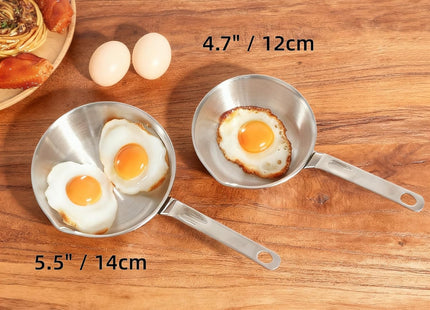 IMEEA Mini Egg Pan 12cm – Stainless Steel Butter and Mini Egg Pan 250ml