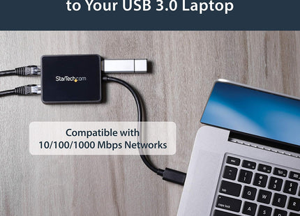 StarTech USB32000SPT USB 3.0 Dual Port Gigabit Ethernet LAN Adapter