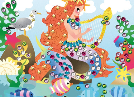Janod Mermaids Glue-On Sequins Craft Kit – Kids Art Set Age 6+