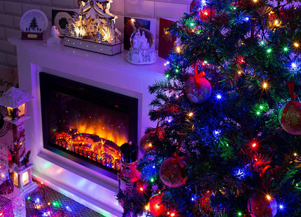 The Christmas Workshop 200 Multi-Coloured LED Christmas Lights – 13.9m Chaser Lights
