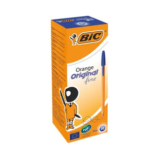 BIC Orange Fine Ballpoint Pens – Blue Ink (Pack of 20)