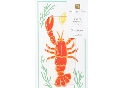 Talking Tables Lobster Long Lunch Paper Napkins 40cm – 16 Pack