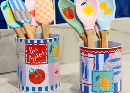 Talking Tables Food Icons Recyclable Kitchen Storage Tins, – 2 Pack Nesting Tins