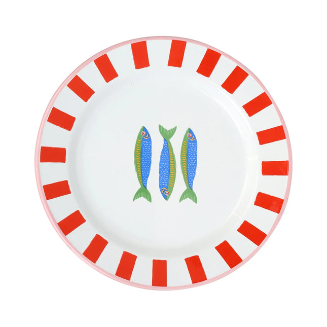 Talking Tables Handmade Enamel Plate 20cm – Reusable Shatterproof Indoor & Outdoor Plate