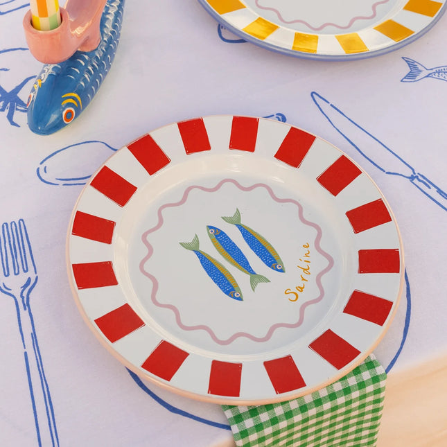 Talking Tables Handmade Enamel Dinner Plate 25cm – Lightweight Outdoor Tableware