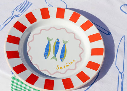 Talking Tables Handmade Enamel Dinner Plate 25cm – Lightweight Outdoor Tableware