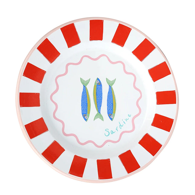Talking Tables Handmade Enamel Dinner Plate 25cm – Lightweight Outdoor Tableware