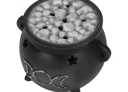 Triple Moon Cauldron Incense Cone Burner - 10cm