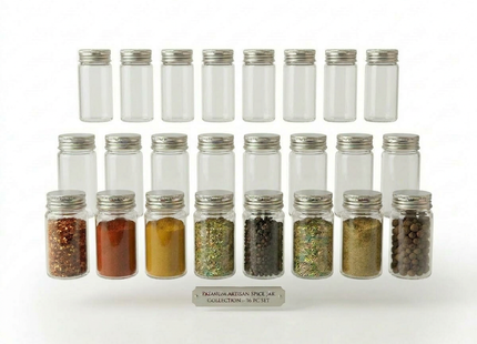 24 Pack Clear Glass Storage Jars with Screw Lid – Airtight Spice, Sweet, Craft Containers