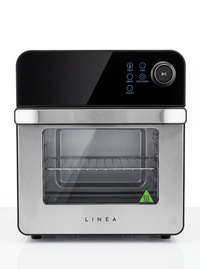 Linea AFS29T 14.5L Digital Air Fryer Oven with Rotisserie & Accessories 1600W Silver