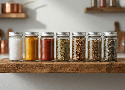 24 Pack Clear Glass Storage Jars with Screw Lid – Airtight Spice, Sweet, Craft Containers