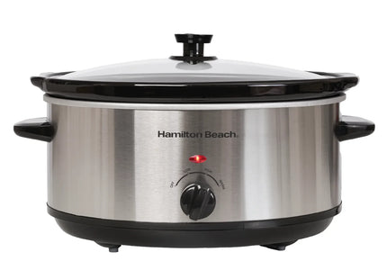Hamilton Beach Family Favourite 6.5L Slow Cooker Large capacity, HBSC070S – Silver