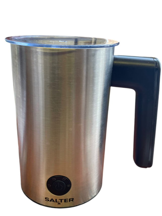 Salter Stainless Steel Milk Frother – 4-in-1 Hot & Cold Foamer, 300ml, Silver - Used