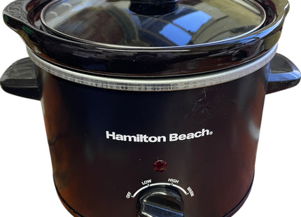 Hamilton Beach 1.8L Mini Slow Cooker, 90W Compact Cooker Black - Used