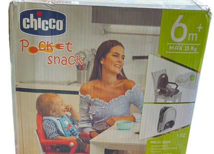 Chicco Pocket Snack Booster Seat Dark Grey, Adjustable Dining Chair - Used