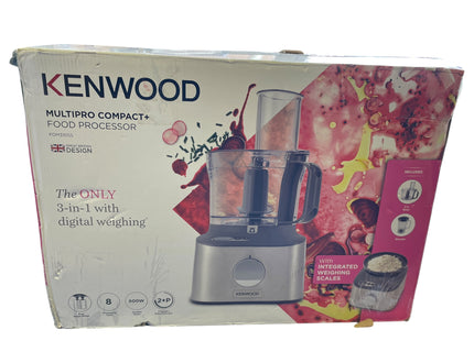 Kenwood Multipro Compact Food Processor – 800W Kitchen Prep Machine Grey