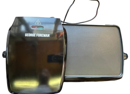 George Foreman Large Electric Grill & Griddle 23450, Non-Stick Grill, Black - Used