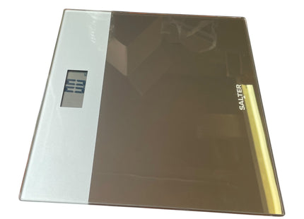 Salter Glass Digital Bathroom Scales, Silver LCD Display 180kg - Used