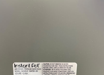 Instant Pot Vortex Dual Air Fryer 8L, Twin Basket, Truffle Grey - USED