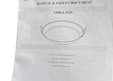 Onlyfire 44.5cm Iron Paella Pan – Grill, Oven & Stovetop Cooking Pan - USED