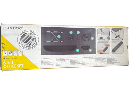 Intempo 6 in 1 Home Office Desk Set, Laptop Riser & Phone Holder - USED