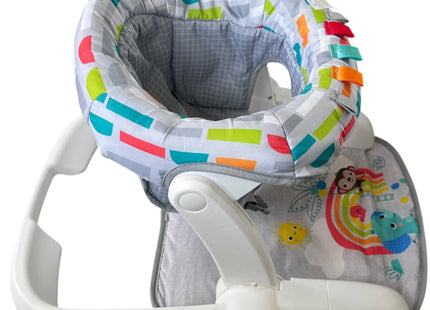 Bright Starts Baby Floor Seat with 2 Sitting Positions & Activity Toys, Playful Paradise - USED