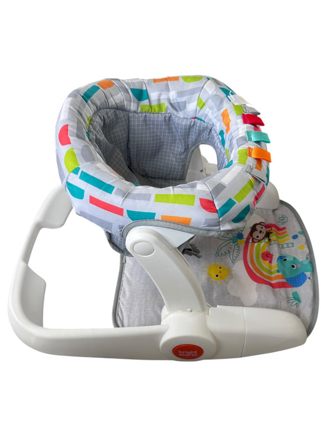 Bright Starts Baby Floor Seat with 2 Sitting Positions & Activity Toys, Playful Paradise - USED