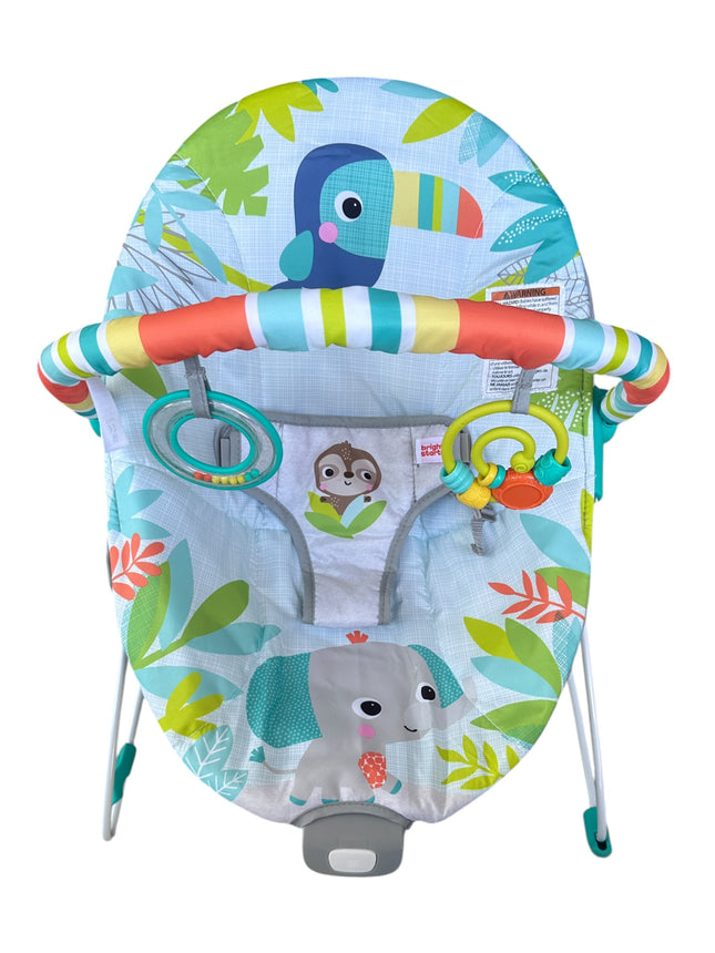 Bright Starts Baby Bouncer with Soothing Vibrations & Removable Toy Bar – USED