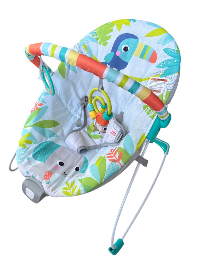 Bright Starts Baby Bouncer with Soothing Vibrations & Removable Toy Bar – USED