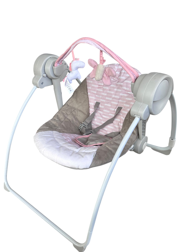 Ingenuity Comfort 2 Go Compact Portable Baby Swing – 6 Speeds, Music - USED
