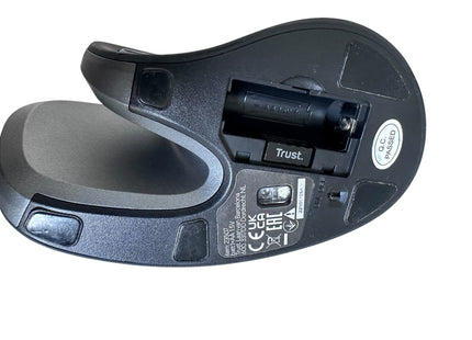 Trust Verro Wireless Vertical Ergonomic Mouse 60° – 6 Buttons, 1600 DPI, Black - USED