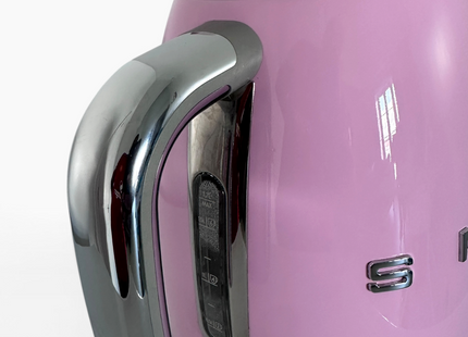 Smeg KLF03PKUK 1.7L Retro Style Electric Kettle with 360° Swivel Base, Pink - USED
