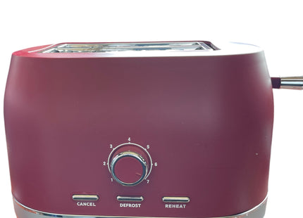 Hamilton Beach Ella 2 Slice Toaster 800W, Wide Slot, Matte Red - USED