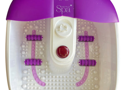 Sensio Spa Heated Foot Spa Massager with Bubbles & Massage Rollers - USED