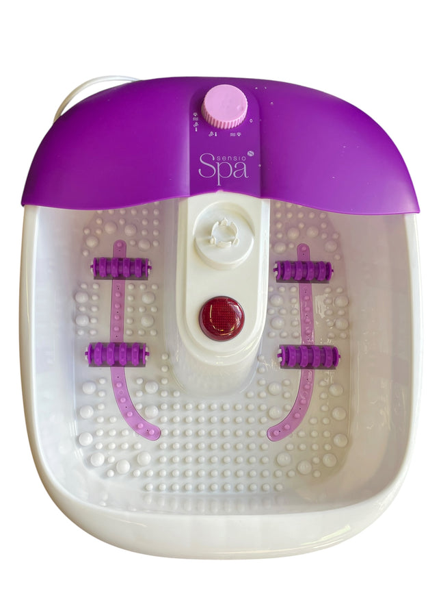 Sensio Spa Heated Foot Spa Massager with Bubbles & Massage Rollers - USED