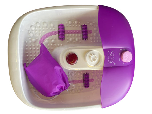 Sensio Spa Heated Foot Spa Massager with Bubbles & Massage Rollers - USED
