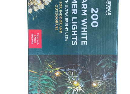 The Christmas Workshop 200 LED Warm White Christmas Lights – 19.9m - USED
