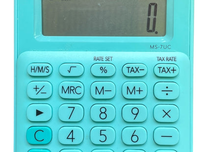 Casio MS-7UC Business Calculator – 10 Digit Solar & Battery Desktop Calculator - USED