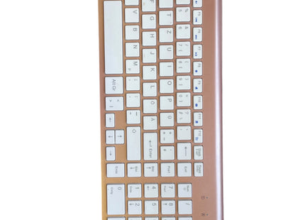 TopMate Wireless Keyboard & Mouse Combo, Ultra Slim 2.4G Rose Gold White - USED