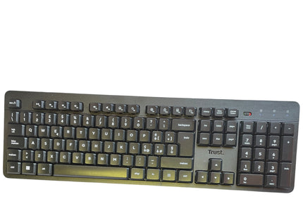 Trust Ody II Silent Wireless Keyboard – UK QWERTY, 2.4GHz USB Receiver - USED