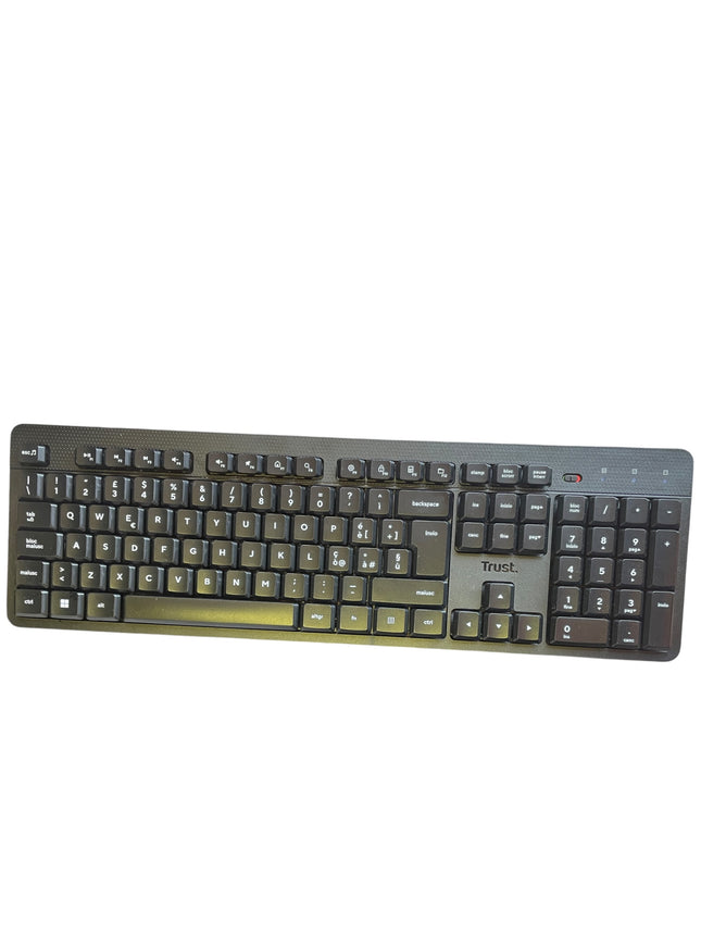 Trust Ody II Silent Wireless Keyboard – UK QWERTY, 2.4GHz USB Receiver - USED