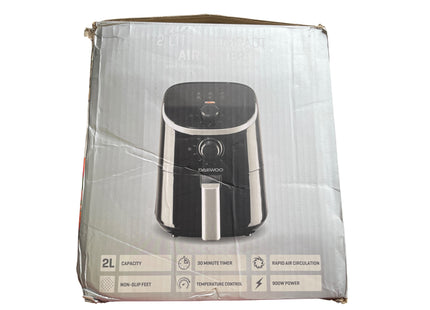 Daewoo 2L Compact Manual Air Fryer – 900W Single Drawer Healthy Cooker - USED