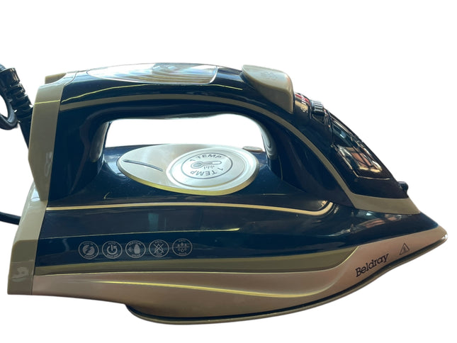 Beldray One Temp Steam Iron 3200W Ceramic Soleplate Auto Shut-Off Black - USED