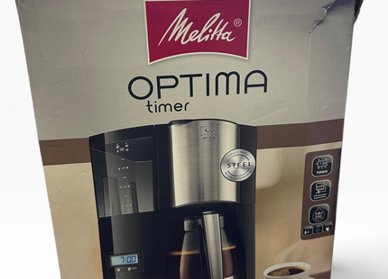 Melitta Optima Timer 1.2L Filter Coffee Machine 850W, Black - USED