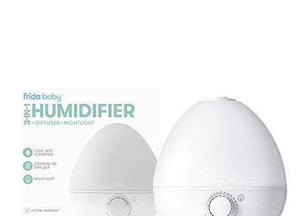 Fridababy 3-in-1 Cool Mist Humidifier with Diffuser & Nightlight – White