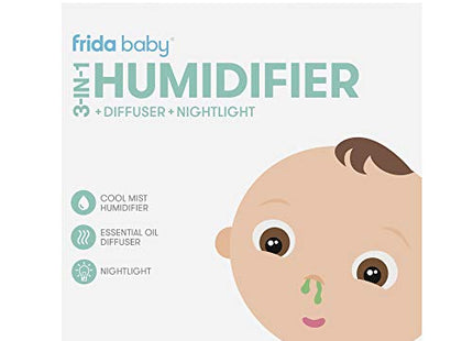 Fridababy 3-in-1 Cool Mist Humidifier with Diffuser & Nightlight – White