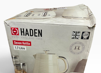 Haden Devon 1.7L 3000W Fast Boil Kettle with Auto Shut-Off, Cream - USED