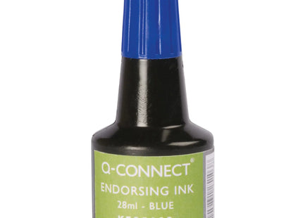 Q-Connect Endorsing Ink – Blue, 28ml Bottle (KF25103)