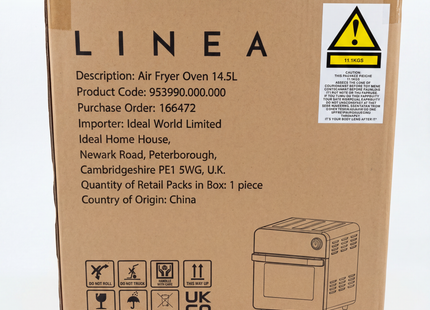 Linea AFS29T 14.5L Digital Air Fryer Oven with Rotisserie & Accessories 1600W Silver