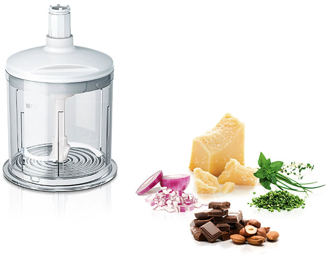 Bosch MFQ4850 Styline 575W Hand Mixer – 5 Speeds, FineCreamer Beaters, White/Silver